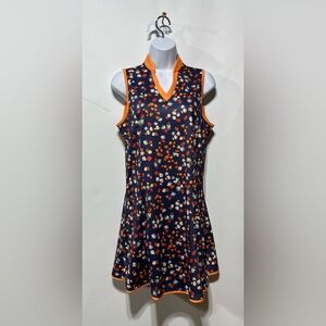 Callaway Opti-Dri Navy Floral Mini Golf‎ Dress Size Medium